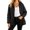 Black, variant on Womens Winter Hooded Casual Outwear & Jackets Solid Color Zip Up Hooded Long Sleeve Casual Outer Top With Elastic Cuff Side Pockets For Outdoor Sports Daily Street Wear