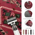 thumbnail image 5 of Round Rugs 4Ft, Red Western Round Area Rug Washable Indoor Throw Carpet, Southwestern Geometric Ethnic Art Soft Non Slip Circle Rug for Kitchen Nursery Room Home Decor Aesthetic, 5 of 8