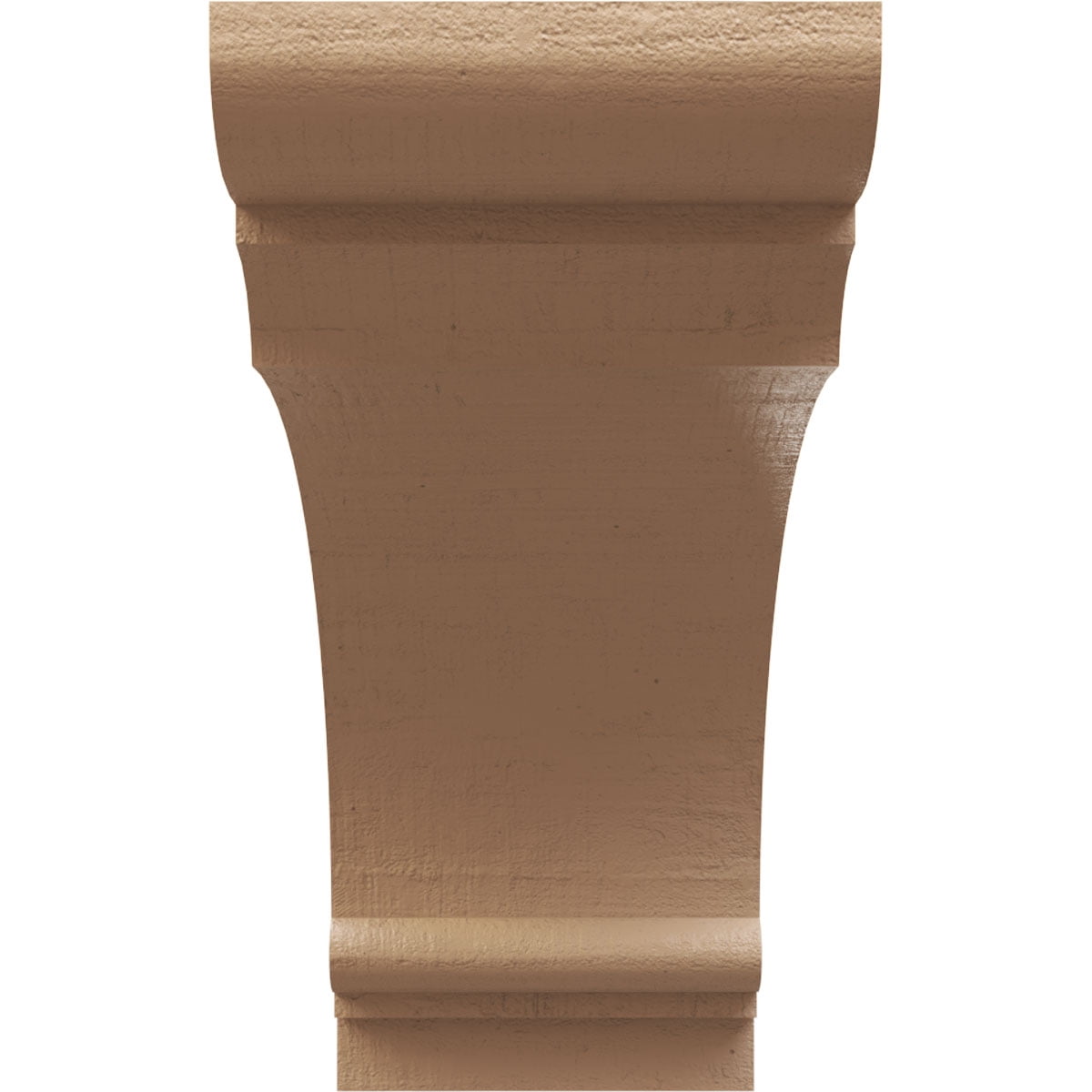 12"W x 36"D x 24"H Classic Hughes Rough Cedar Woodgrain TimberThane Corbel, Primed Tan