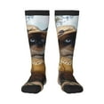 thumbnail image 1 of Balery Cat In Sun Hat Calcetines novedosos Calcetines deportivos Calcetines hasta la rodilla Calcetines de algodón Calcetines originales y geniales, 1 of 6