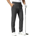 thumbnail image 4 of Men's Trousers Men Casual Solid Color Elastic Work Pants for Daily Wear Dark Gray,29, 4 of 6