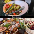 thumbnail image 4 of 4 Pieces Stainless Steel Metal Serving Utensils Set with Spoons, Slotted Spoons, Serving Forks, Fork Tongs for Party Buffet Dinner Banquet Cooking Kitchen Basics Mirror Finish Flatware, 4 of 7