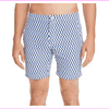Onia Calder Zigzag Check Swim Trunks, Blue\White, Size 32, MSRP $145