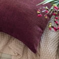 thumbnail image 4 of Phantoscope Textural Faux Linen Series Square Decorative Throw Pillow Cusion for Couch, 12" x 20", Purple, 2 Pack, 4 of 6