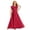 b-574Red289, variant on MEZZALL Chiffon Dress Girls Summer Party Wear Soft Flowy Toddler Formal Evening O-Neck Fly Sleeve Solid Color Stylish Dresses