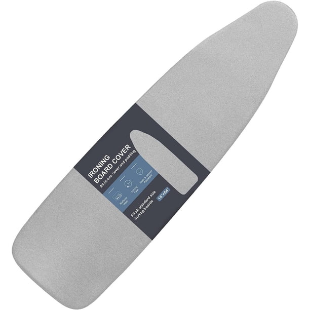 Funda y Almohadilla para Tabla de Planchar, Acolchado Grueso, Borde elástico, Fundas Acolchadas de Hierro Resistentes (Gris)