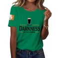 thumbnail image 5 of Women's Hello Darkness My Old Friend Pullover Crewneck Short Sleeve T-Shirt St. Patrick's Day Shirt, Black S, 5 of 7