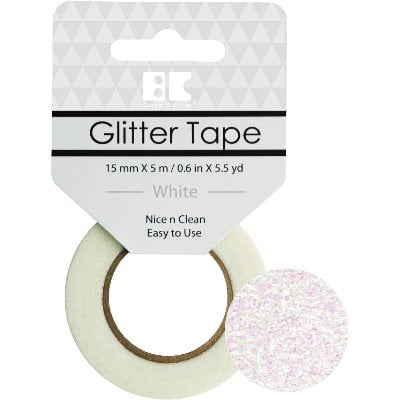 Best Creation Glitter Tape 15mmX5m-White (Best Masking Tape For Painting Car)