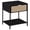 Black, variant on Amherst 1-drawer Radio Weave Cane Metal Bedside Table White
