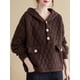 thumbnail image 3 of Sudadera con capucha holgada para mujer, cálida, acolchada, informal, 3 of 8