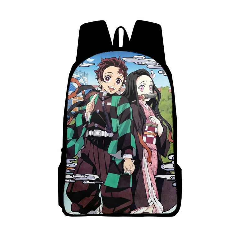 3Pieces Anime Laptop Schoolbag Slant Demon Slayer Backpack Creative Super  Anime 3D Printed+Shoulder Bags with Pencil Case Back to School Gifts 