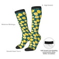 thumbnail image 5 of Picia Women Crew Soft Moisture-wicking Socks Lemon Pattern Design Cotton Socks, One Size fit All, 5 of 9