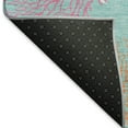 thumbnail image 3 of Addison Rugs Mayfield Washable Coastal Coral Aqua Rectangle Rug, 2'6" x 3'10", 3 of 6