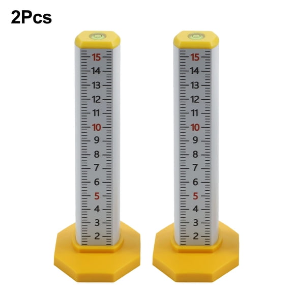 2Pcs for Precision Dual Use Height Ruler with Base for Ideal for Carpentry