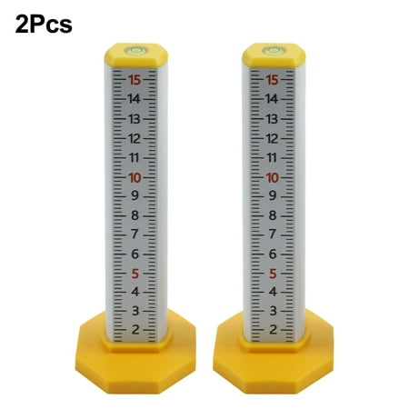 2Pcs for Precision Dual Use Height Ruler with Base for Ideal for Carpentry