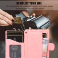 thumbnail image 6 of ELEHOLD Luxury Wallet Case for Samsung Galaxy Z Flip 5 with Card Holders Magnetic Closure Kickstand Function Shockproof Purse Case with Detachable Crossbody Shoulder Strap for Women Girls,Rosegold, 6 of 9