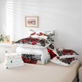 thumbnail image 5 of Feelyou Kawaii Red Bowknot Twin Bedding Sets 7-Piece for Kids, Christmas Robin Bird Bedding Comforter Set, Happy New Year Reversible Sheet Sets, Breathable Home Decor, 5 of 7
