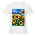 thumbnail image 4 of Bingfone Landscape With Sunflowers Men'S Loose Fit Short-Sleeve Pocket T-Shirt, 4 of 7