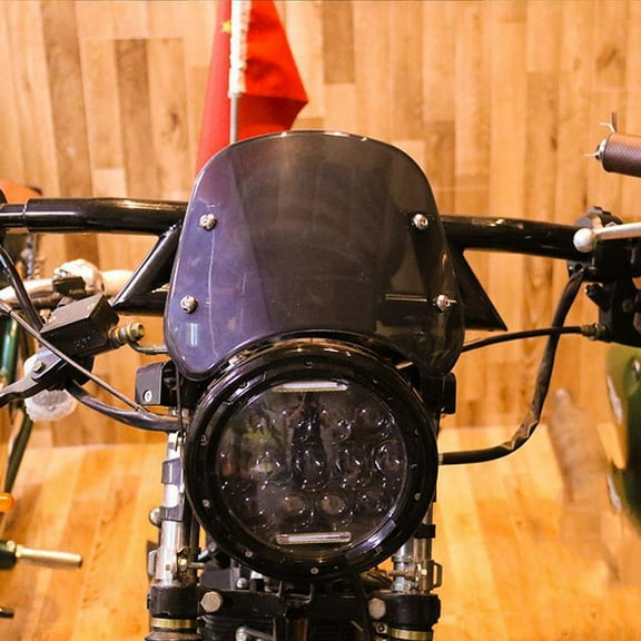 LEORX Black Motorcycle Windshield with High Strength and Easy Assembly for Wind Protection