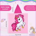 thumbnail image 2 of Hengguang Unicorn Hooded Towel for Kids, Hooded Beach Towel Swimming Bath Poncho Ultra Soft and Absorbent Bathrobe for Girls Boys Children Toddler 2-8 Years Old, 2 of 7