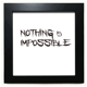 thumbnail image 1 of Lema nada es imposible Mesa de pared con marco cuadrado negro, 1 of 4