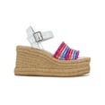 thumbnail image 2 of Kenneth Cole New York Womens Shelby Metallic Ankle Strap Espadrilles, 2 of 3