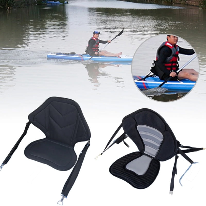 BESTSKY Board Seat Cushion Board Inflatable Kayak Adjustable Eva Backrest Folding Seat, 1X Surfboard Paddle Board Seat (Black Oxford Cloth)