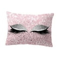 thumbnail image 3 of Funda de almohada decorativa cuadrada con estampado de pestañas 2, 3 of 6