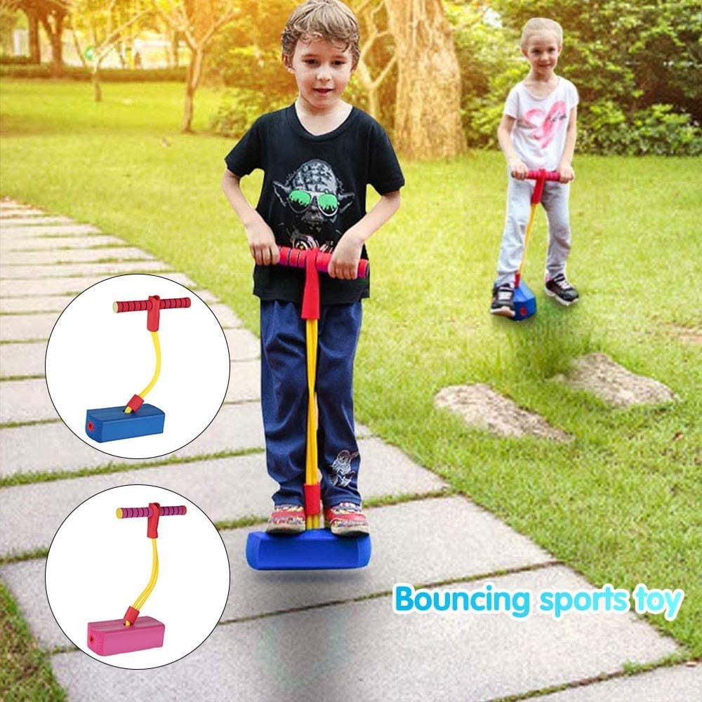 Foam Pogo Stick Jumper for Kids Foam and Bungee Jumper for Ages 3 and up Fun and Safe Pogo Stick for Toddlers Supports up to 250lbs 