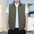 thumbnail image 2 of ZZwxWA Summer Thin Vest Men Outdoor Casual Clothes Lightweight Short Sleeve Vests Stand Collar Trekking Coat My Order, 2 of 6