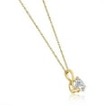 thumbnail image 2 of Pompeii3 VS 1Ct Round Moissanite 3-Prong Martini Solitaire Pendant 14k Yellow Gold (H-I,VS), 2 of 2