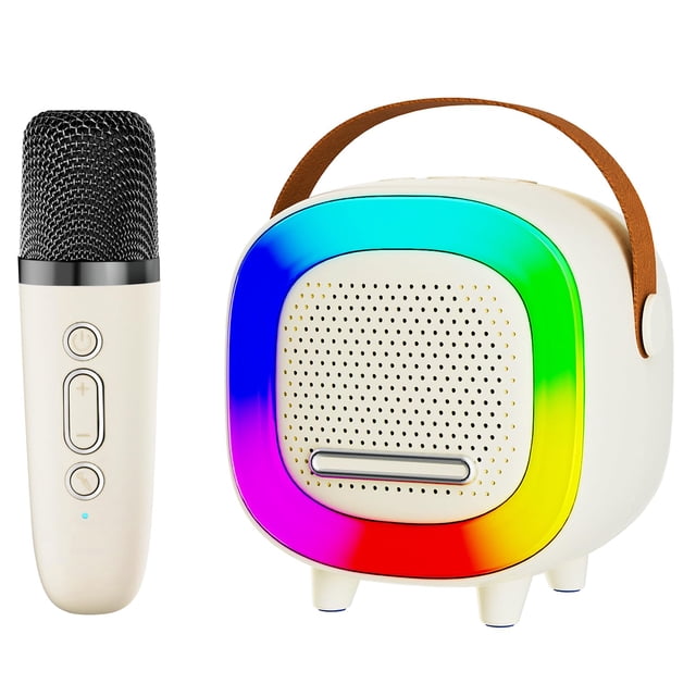 Altavoz para máquina de karaoke NTEEWAHY Mini con 1 micrófono inalámbrico Bluetooth