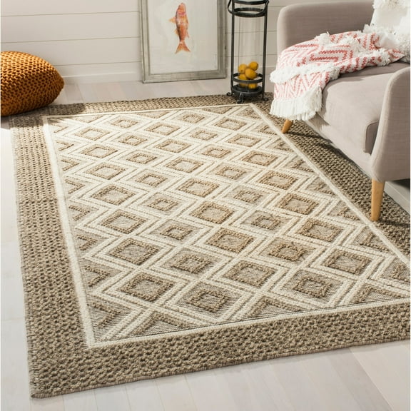 SAFAVIEH Vermont Hyde Geometric Area Rug, Beige/Ivory, 8' x 10'