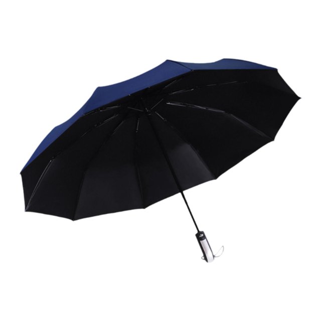 plegable automático, resistente, 10 costillas, de viaje plegable portátil para hombres para senderismo en la playa de verano , Azul