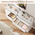 thumbnail image 5 of LERANO 55" White 10 Drawer Dresser for Bedroom, Modern High Gloss Chest of Drawers for Living Room, 5 of 8