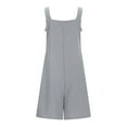 thumbnail image 7 of Luxalzxs Short Rompers for Women Summer Sleeveless Tie Knot Strap Jumpsuits Casual Loose Fit Bib Overalls with Pockets Beach Clothes, 7 of 7