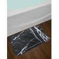 thumbnail image 2 of Marble Bath Mat, Grunge Natural Gemstone Nostalgic Marbling Architecture Culture Design, Non-Slip Plush Mat Bathroom Kitchen Laundry Room Decor, 29.5 X 17.5 Inches, Charcoal Grey White, Ambesonne, 2 of 2