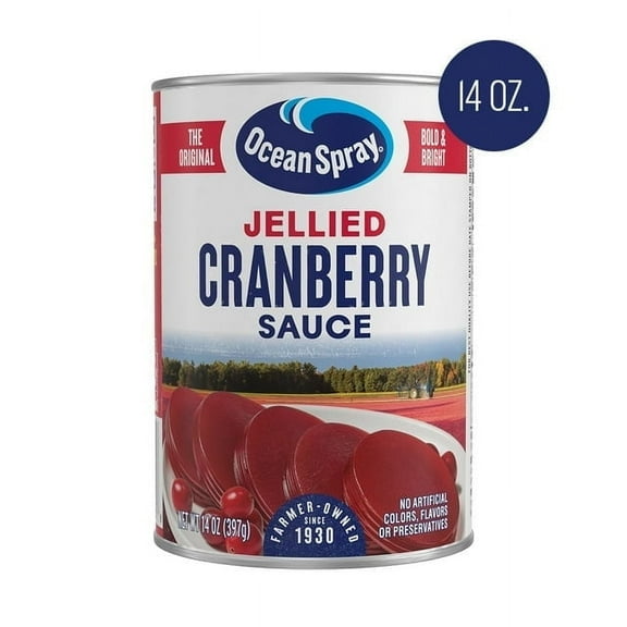 Jellied Cranberry Sauce, Canned Side Dish, 14 oz Can