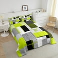 thumbnail image 4 of Erosebridal Geometry Lines Bedding Twin Comforter Set,Patchwork Rectangle Down Comforter,Stripe Bedroom Decor,Reversible,Lightweight,2-Piece, 4 of 7