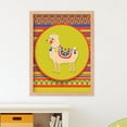 thumbnail image 3 of Moyic Paquete de 3 cuadros colgantes sin marco con estampado de alpaca de estilo nacional, póster decorativo grueso brillante en Color que no destiñe Decoración del hogar Moyic HA011399-00, 3 of 6