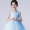 thumbnail image 2 of KAWELL Flower Girls Party Dress Embroidery Sleeveless Rainbow Mesh Tulle Princess Lace Ball Gown Prom, 2 of 5
