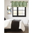 thumbnail image 3 of Kitchen Valances for Window, Watercolor Green Botanical Leaves Light Filtering Rod Pocket Valance Curtain, Garden Dandelion Flower Foliage Short Curtains Window Topper for Bedroom 60x18in, 3 of 9