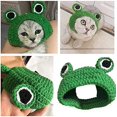 thumbnail image 3 of Pet Hat, Dog Cat Handmade Knitted Woolen Yarn Frog Cap, Grooming Accessories Apparels Puppy Teddy Cartoon, 3 of 5