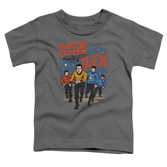 Star Trek Run Forward Toddler T-Shirt Charcoal