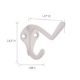 thumbnail image 5 of Design House 5-Pack 3" Double Hooks for Bath, Closet, or Kitchen, White, 5 of 8