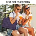 thumbnail image 5 of Large Capacity Tote Bag,Purple Butterfly Pattern Handbag Fashion Luxury Tote Bag,15.7"x13"x 5.1" Inches,Laptop Compatible, 5 of 6