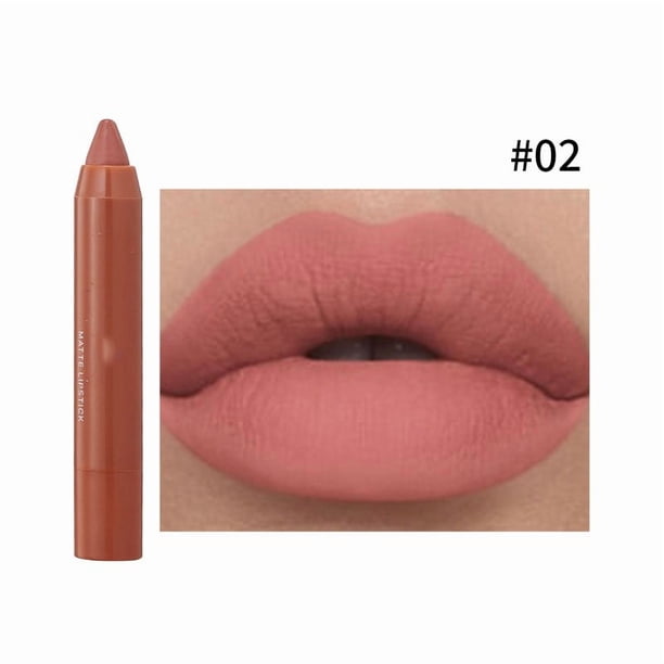 Salud y Belleza, Belleza y Maquillaje, Lápiz Labial/Brillo Labial, Lápiz Labial, Lápiz Labial Mate Mate Blunt Mouth Red To Color Rotation Non Stick Cup Lápiz Labial Outline Lápiz Labial, lápiz labial