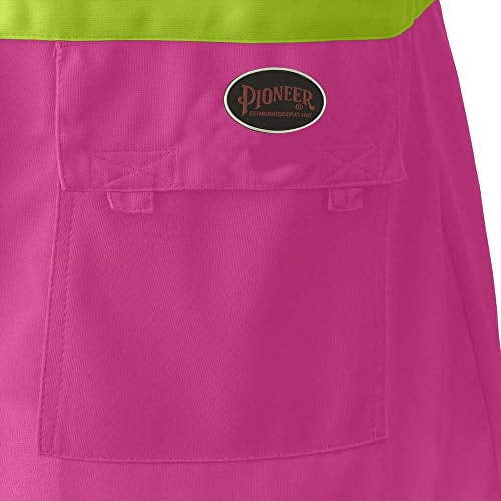 Pioneer Women's Custom Fit Hi-Vis Mesh Back Safety Vest  - Color:  Pink  - Size: L