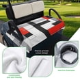 thumbnail image 5 of Golf Cart Seat Covers for 2 Seater,Red Black Microfiber Cart Seat Towel Blanket,Abstract Geometric Grey White Middle Century Absorbent Breathable NonSlip Bench Seats Protector for Golf Course 51"x31", 5 of 9
