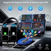 ESSGOO 2 in 1 Wireless CarPlay & Android Auto Adapter - 5.8GHz, Plug & Play, OTA Upgrade, Mini Model for 2016+ Wired - Compatible Cars with Seamless Dual - Platform Connectivity